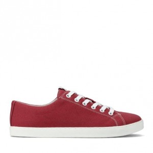 Groundies Brooklyn Low Barfuß Sneaker Herren Bordeaux | PU26-103