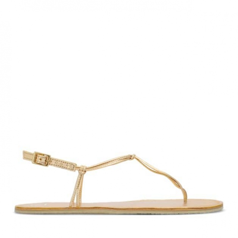 Groundies Amalfi Barfuß Sandalen Damen Gold | RR26-254