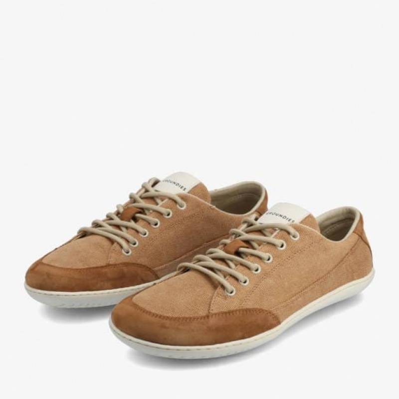 Groundies Amsterdam Barefoot+ Barfuß Sneaker Damen Braun | UZ42-330