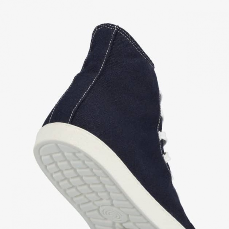 Groundies Brooklyn High Barfuß Sneaker Herren Blau | UE67-308