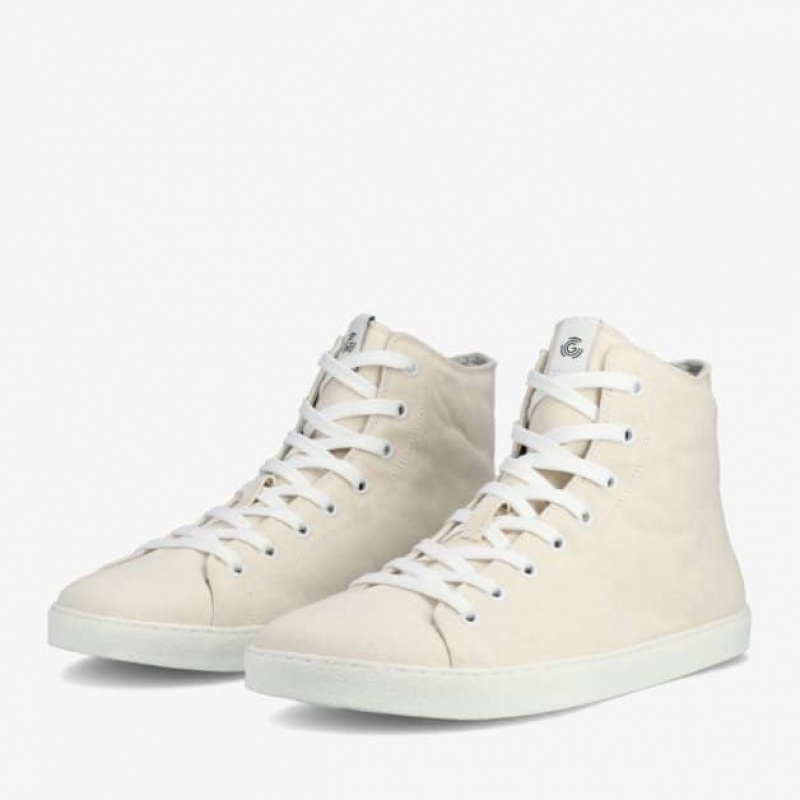 Groundies Brooklyn High Barfuß Sneaker Damen Beige | KQ39-921