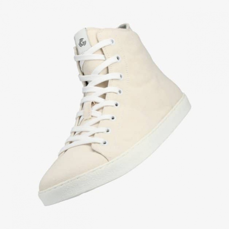 Groundies Brooklyn High Barfuß Sneaker Damen Beige | KQ39-921