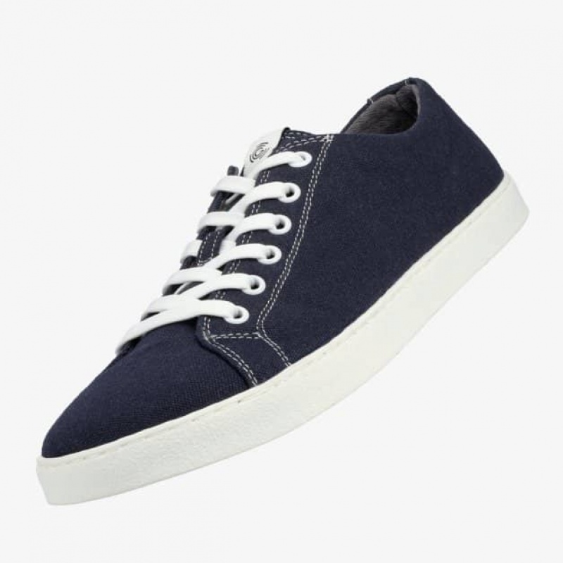 Groundies Brooklyn Low Barfuß Sneaker Damen Blau | DR92-292