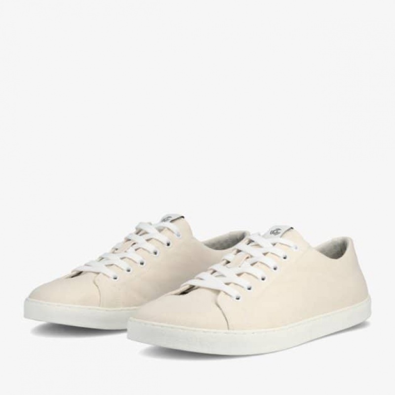 Groundies Brooklyn Low Barfuß Sneaker Damen Beige | NU47-373