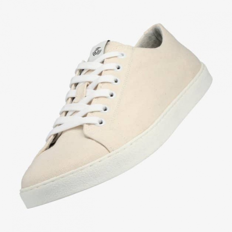 Groundies Brooklyn Low Barfuß Sneaker Damen Beige | NU47-373