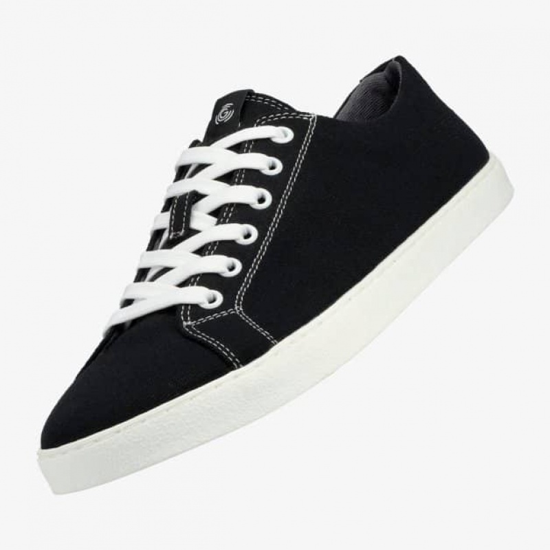 Groundies Brooklyn Low Barfuß Sneaker Damen Schwarz | HQ27-966