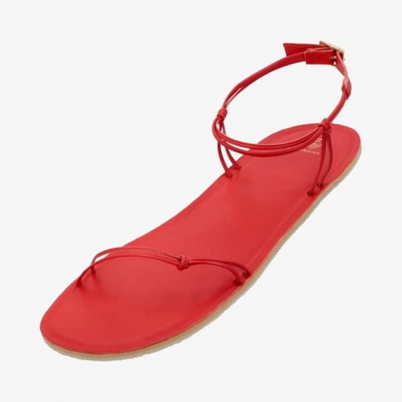 Groundies Cadiz Barfuß Sandalen Damen Rot | MC42-334