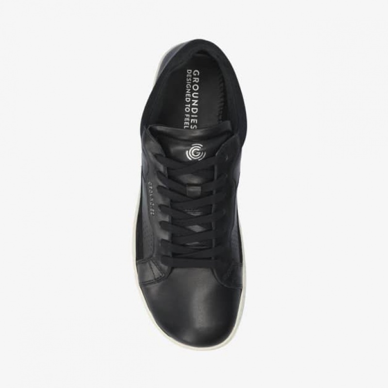 Groundies Court Sneaker Herren Schwarz | YD99-673