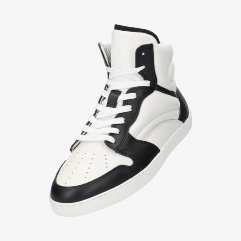 Groundies Dallas Barfuß High Top Sneaker Damen Weiß Schwarz | GV60-686