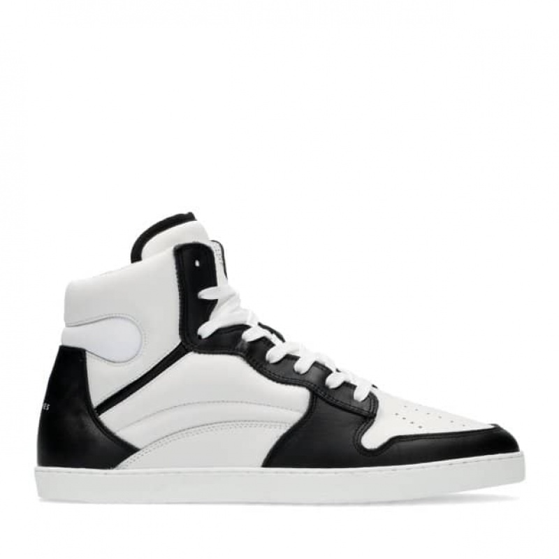 Groundies Dallas Barfuß High Top Sneaker Damen Weiß Schwarz | GV60-686