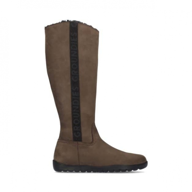 Groundies Derby Barfuß Stiefel Damen Braun | WX11-018