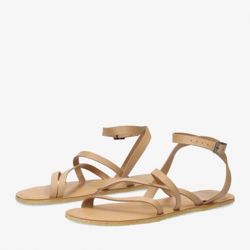 Groundies Florence Barfuß Sandalen Damen Beige | ZV75-931