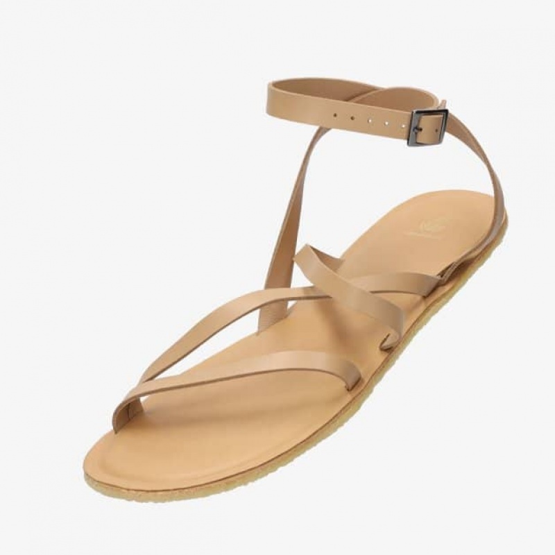 Groundies Florence Barfuß Sandalen Damen Beige | ZV75-931