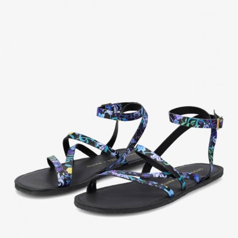 Groundies Florence X NAITO Barfuß Sandalen Damen Schwarz | GD11-506