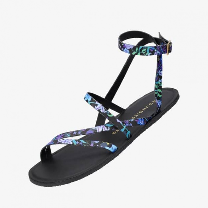 Groundies Florence X NAITO Barfuß Sandalen Damen Schwarz | GD11-506