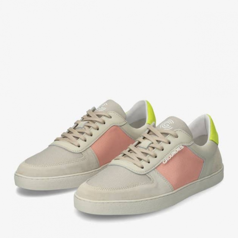 Groundies Hamptons Barfußschuhe Damen Grau Rosa | FF18-380