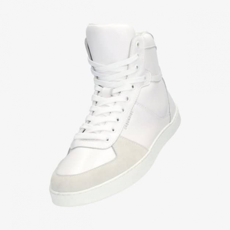 Groundies Hamptons High Barfuß Sneaker Damen Weiß | PG25-428