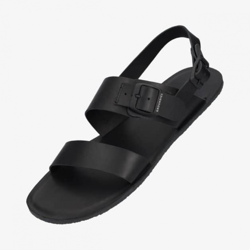 Groundies Kos Barfuß Sandalen Damen Schwarz | NZ97-280