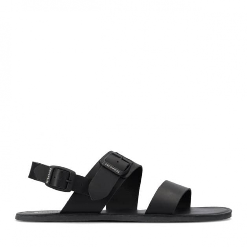 Groundies Kos Barfuß Sandalen Damen Schwarz | NZ97-280