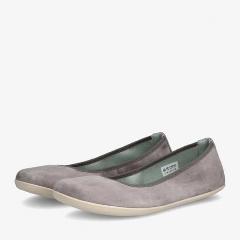 Groundies Lily Soft Barfuß Ballerinas Damen Grau | MX50-057