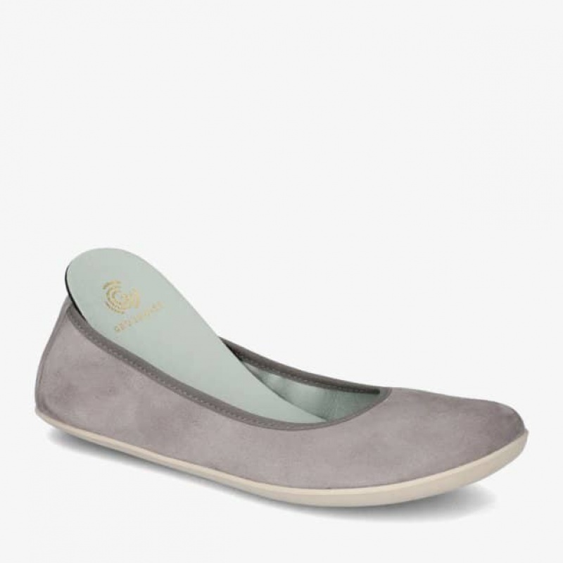 Groundies Lily Soft Barfuß Ballerinas Damen Grau | MX50-057