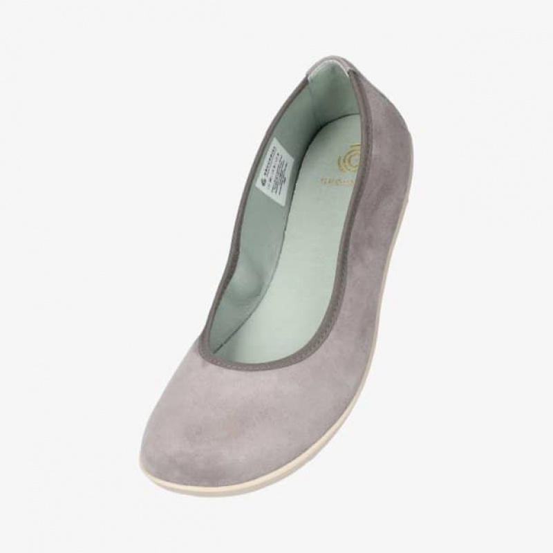 Groundies Lily Soft Barfuß Ballerinas Damen Grau | MX50-057