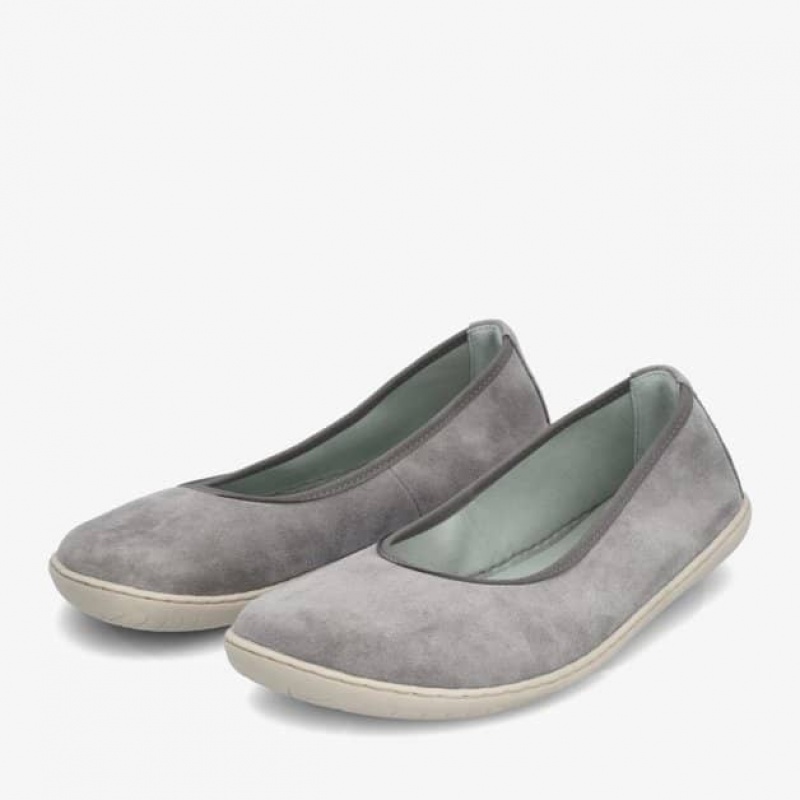 Groundies Lily Soft Barefoot+ Barfuß Ballerinas Damen Grau | BS60-770