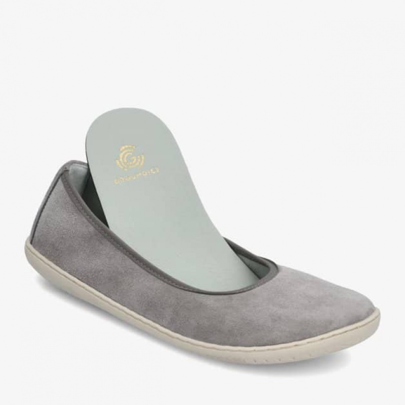 Groundies Lily Soft Barefoot+ Barfuß Ballerinas Damen Grau | BS60-770