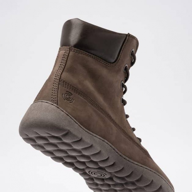 Groundies Liverpool GX1 Barfuß Schnürstiefel Damen Braun | UH40-118