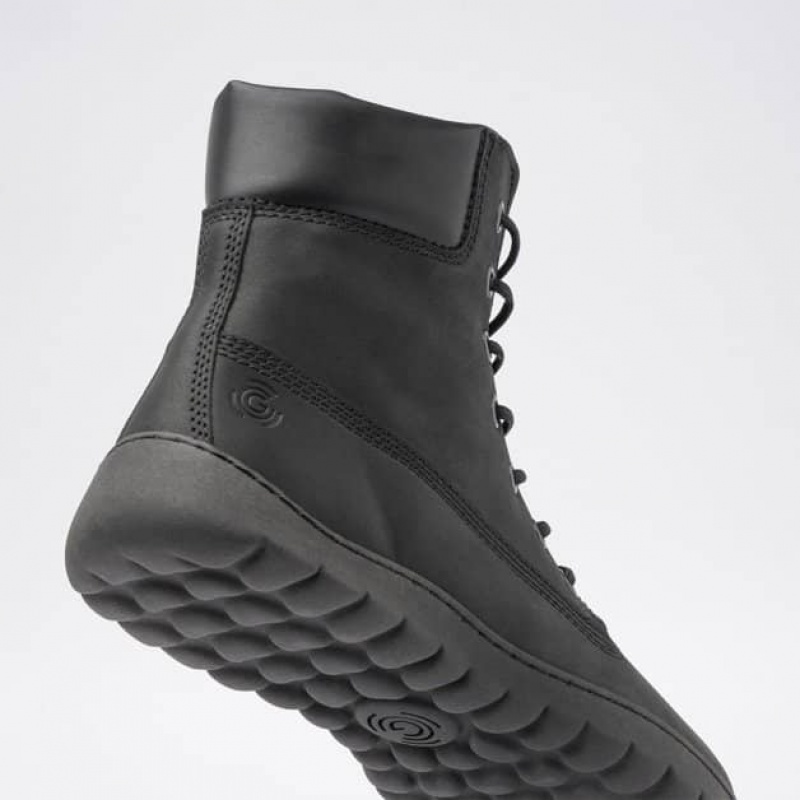 Groundies Liverpool GX1 Barfuß Schnürstiefel Damen Schwarz | QP99-544