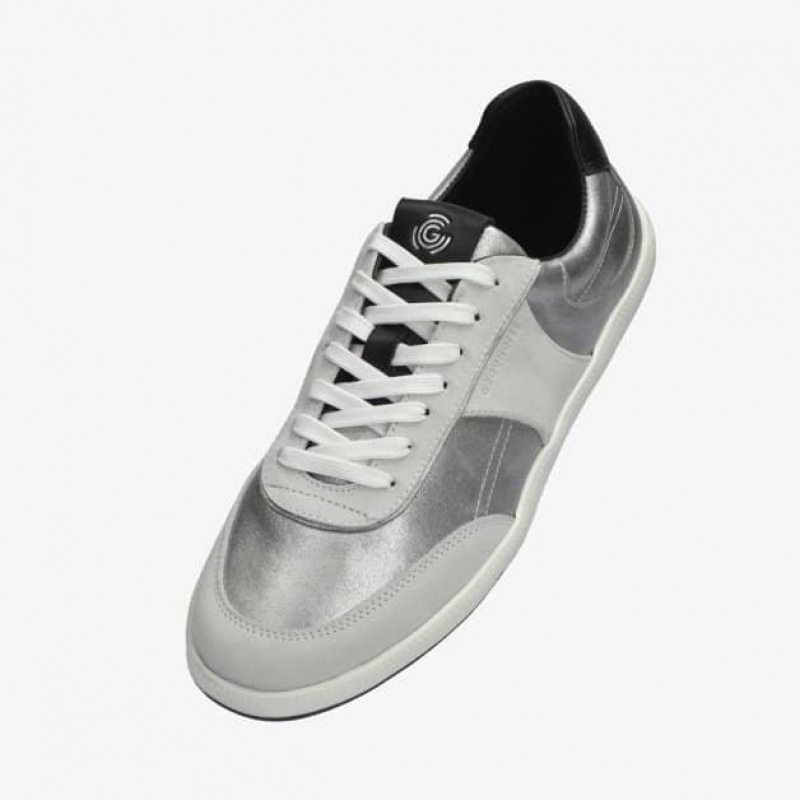 Groundies Long Island Barfußschuhe Damen Silber | QG75-260