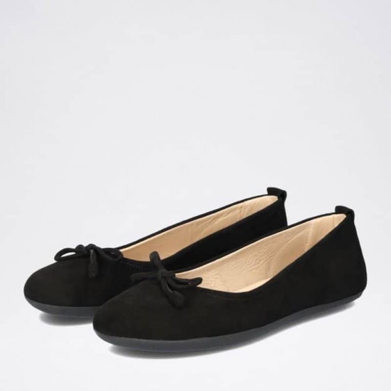 Groundies Magnolia Barfuß Ballerinas Damen Schwarz | AO39-025