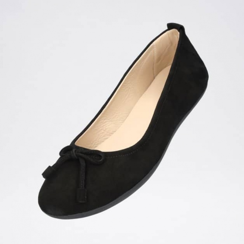 Groundies Magnolia Barfuß Ballerinas Damen Schwarz | AO39-025