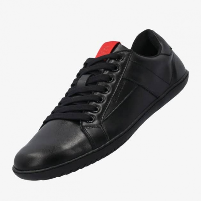 Groundies Melbourne Barfuß Sneaker Herren Schwarz | KK78-412