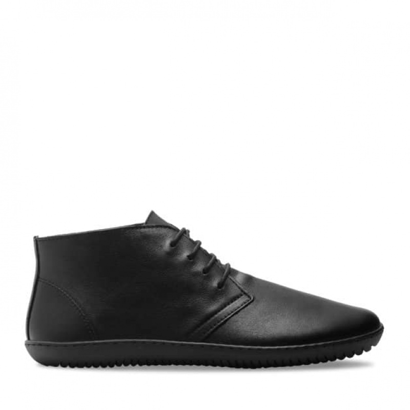 Groundies Milano Barfuß Schnürschuhe Herren Schwarz | UL40-488