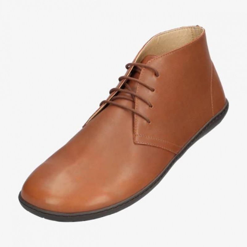 Groundies Milano Barfuß Schnürschuhe Herren Braun | LZ06-804