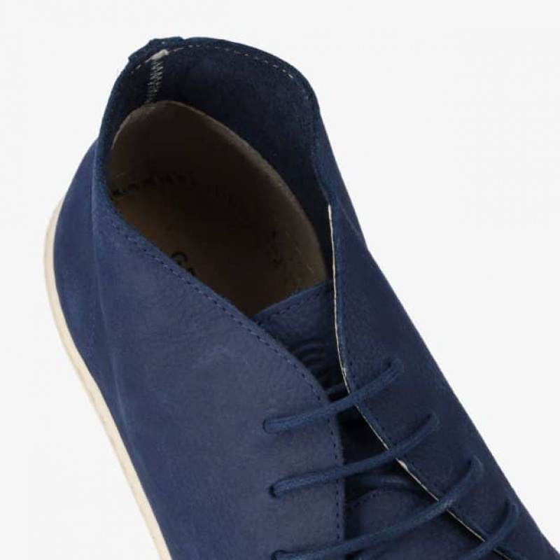 Groundies Milano Soft Barfuß Schnürschuhe Herren Blau | OB68-732