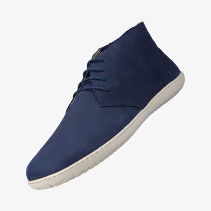 Groundies Milano Soft Barfuß Schnürschuhe Herren Blau | OB68-732