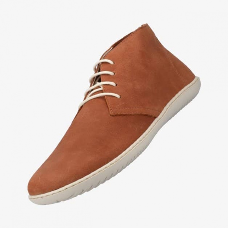 Groundies Milano Soft Barfuß Schnürschuhe Herren Braun | NW97-049