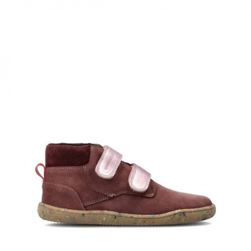 Groundies Nanouk Barfußschuhe Kinder Bordeaux | XU46-837