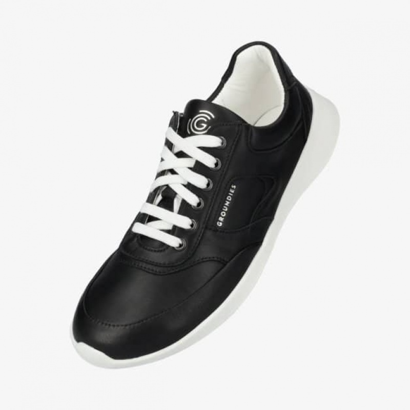 Groundies New Port Barfußschuhe Herren Schwarz | VS93-374