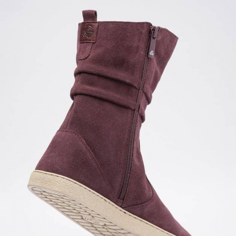 Groundies Odessa GS1 Barfuß Stiefel Damen Bordeaux | HK42-404