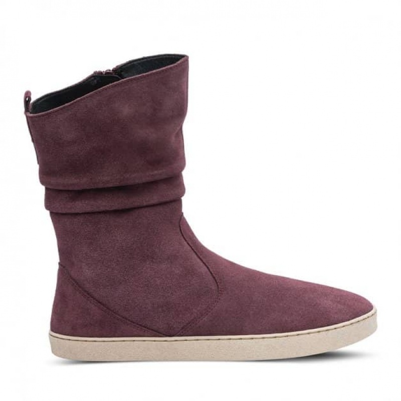 Groundies Odessa GS1 Barfuß Stiefel Damen Bordeaux | HK42-404