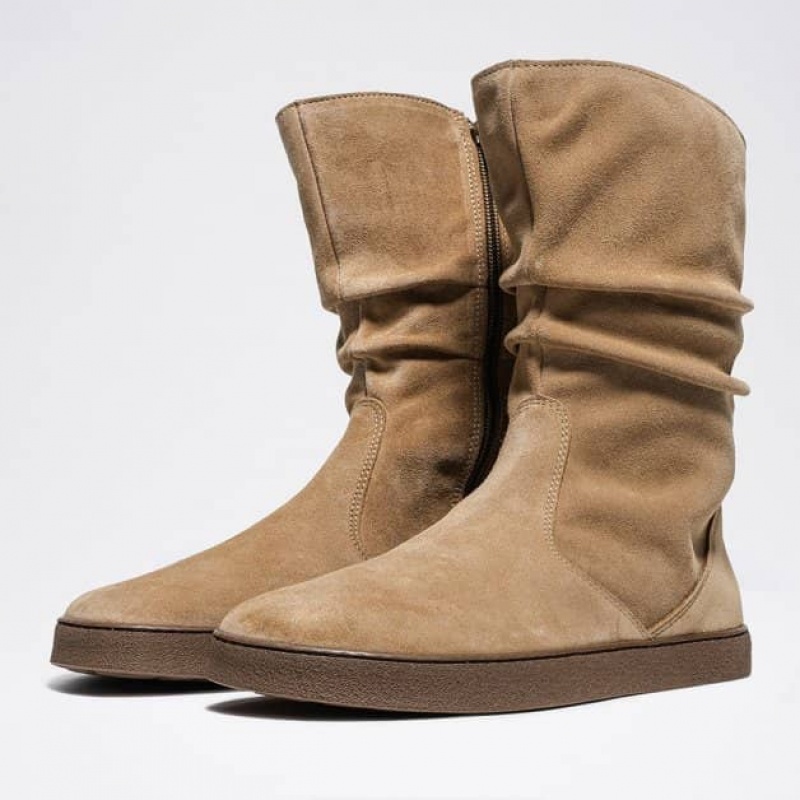 Groundies Odessa GS1 Barfuß Stiefel Damen Hellbraun | YA08-550