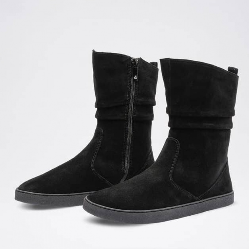 Groundies Odessa GS1 Barfuß Stiefel Damen Schwarz | MI64-844