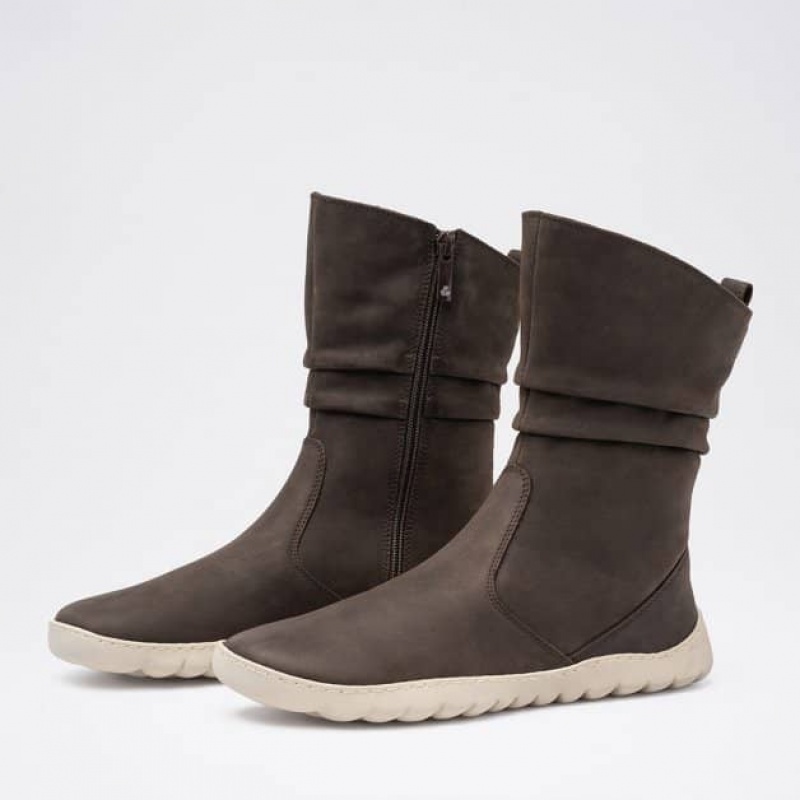 Groundies Odessa GX1 Barfuß Kurze Stiefel Damen Braun | LC17-633