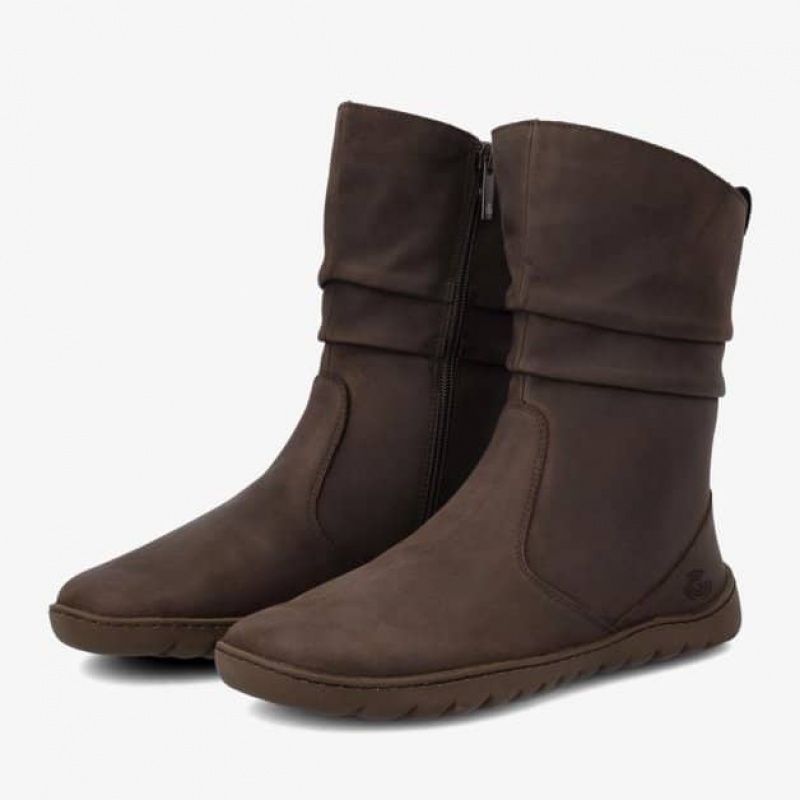 Groundies Odessa GX1 Wolle Barfuß Kurze Stiefel Damen Braun | TF17-300