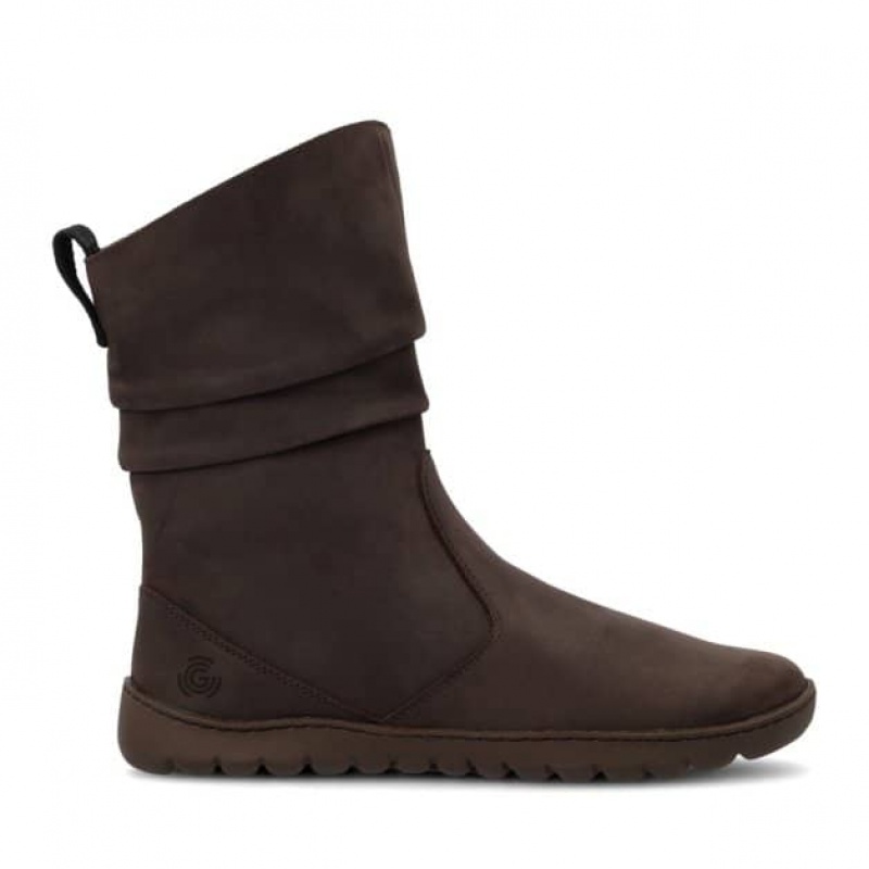 Groundies Odessa GX1 Wolle Barfuß Kurze Stiefel Damen Braun | TF17-300