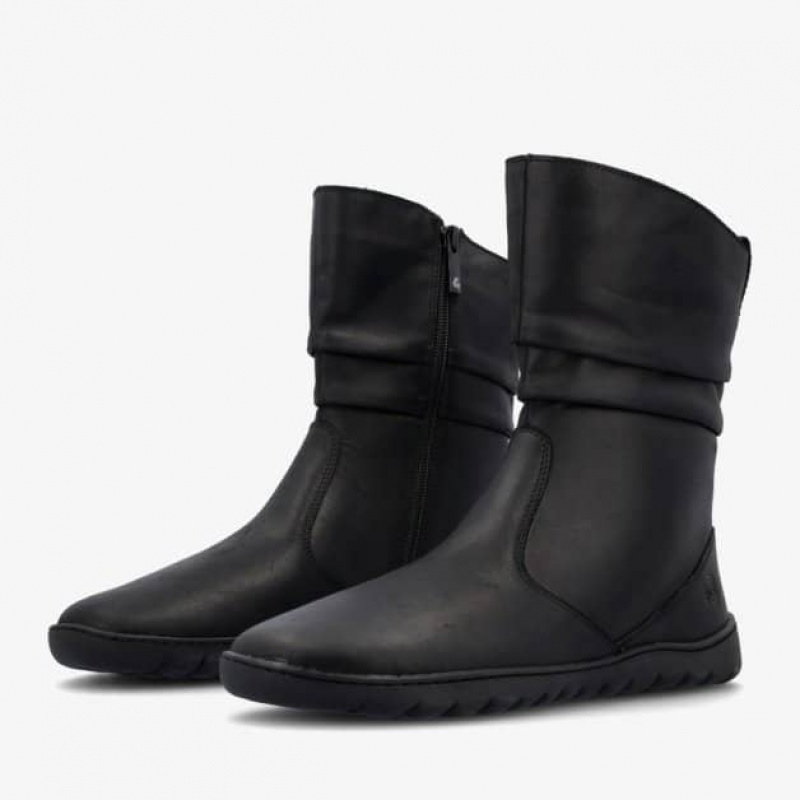 Groundies Odessa GX1 Wolle Barfuß Kurze Stiefel Damen Schwarz | KH08-137