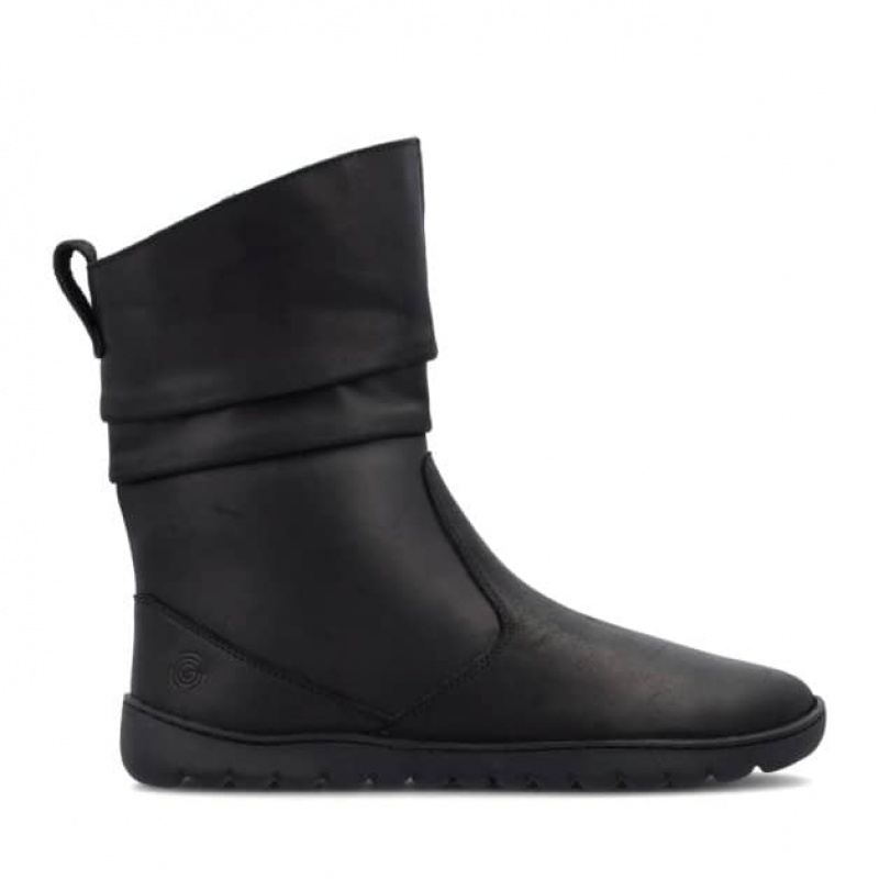 Groundies Odessa GX1 Wolle Barfuß Kurze Stiefel Damen Schwarz | KH08-137